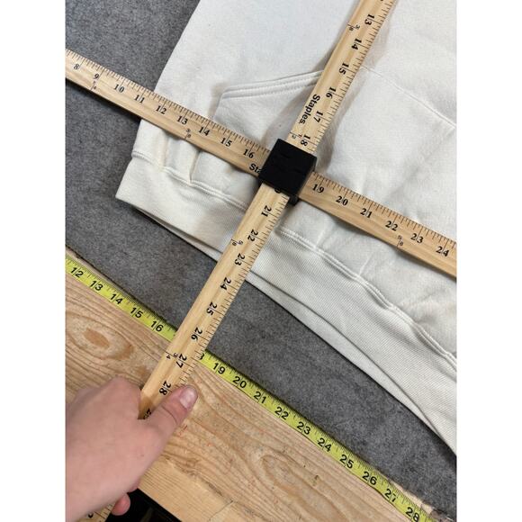 VINTAGE University Of Illinois Hoodie Mens M White Sweatshirt Russell Athletic - Picture 3 of 6